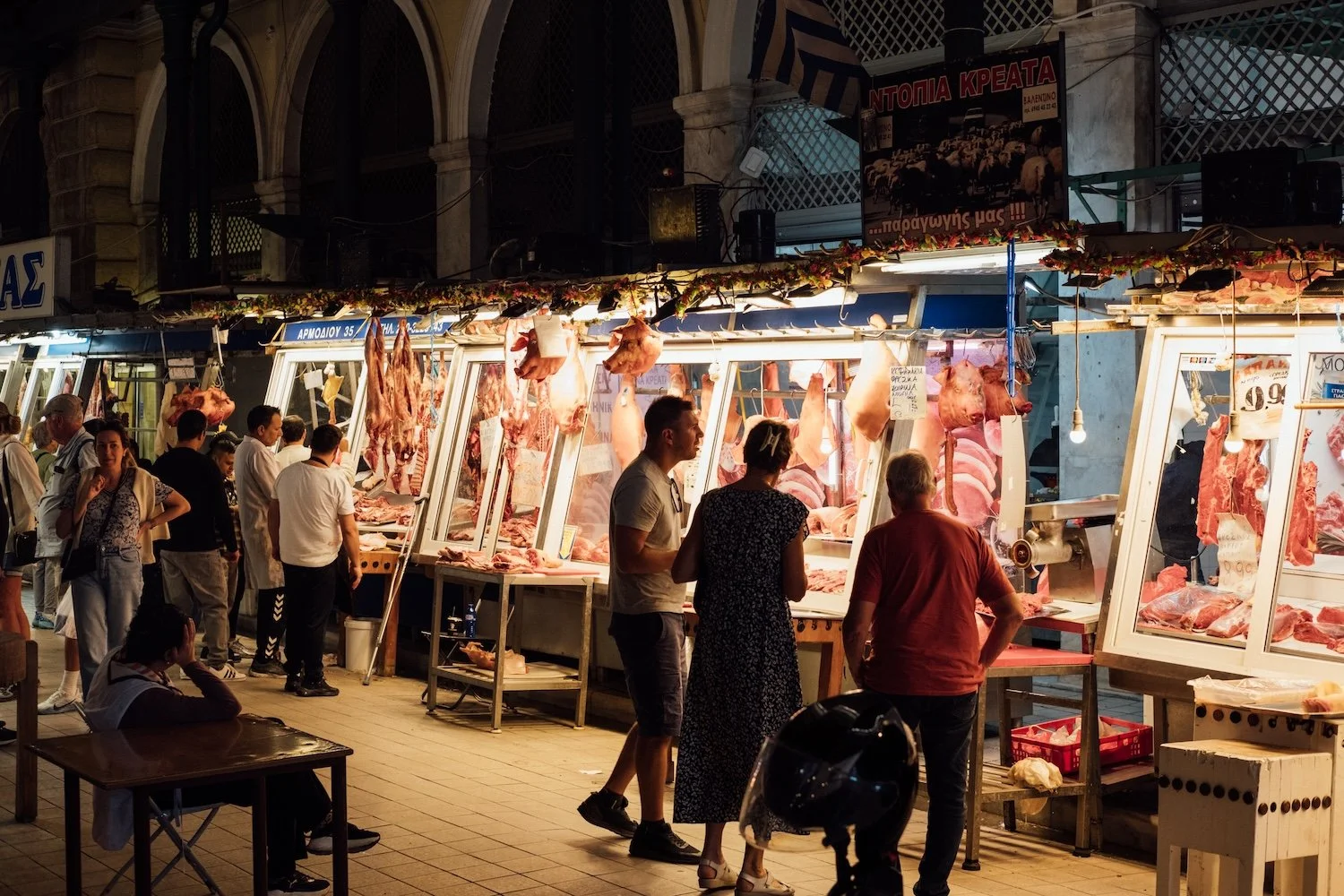 A butcher at the Central Market