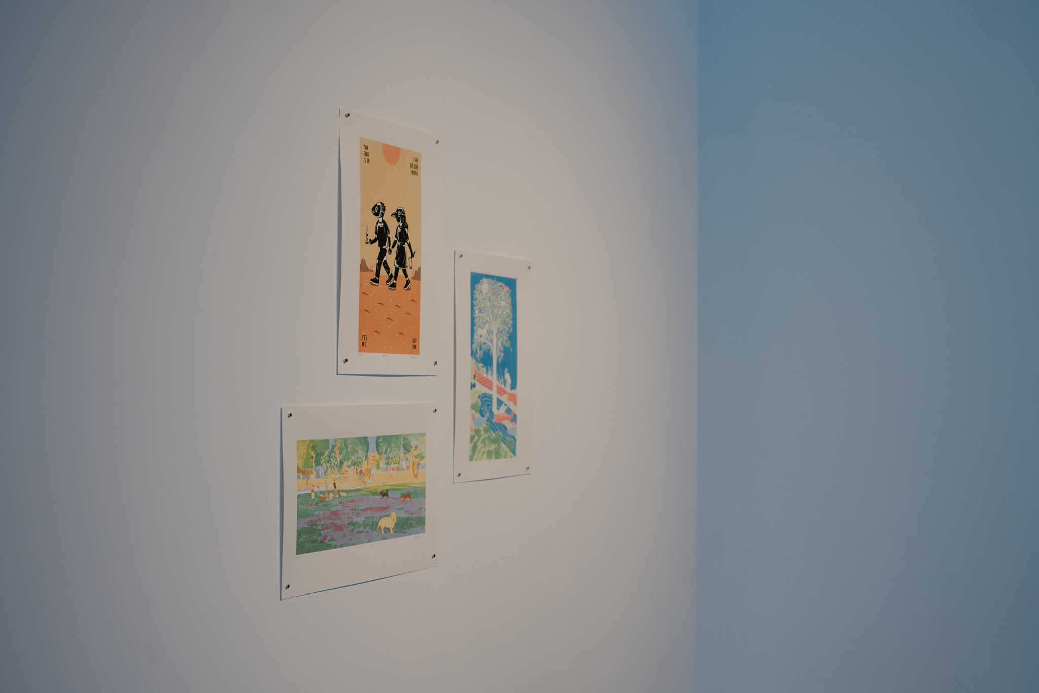 Screen prints of the three murals at IN TOTO