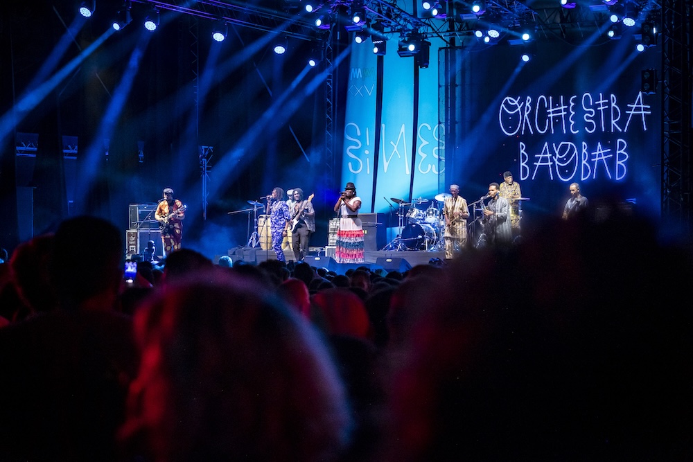 Orchestra Baobab on stage in Sines