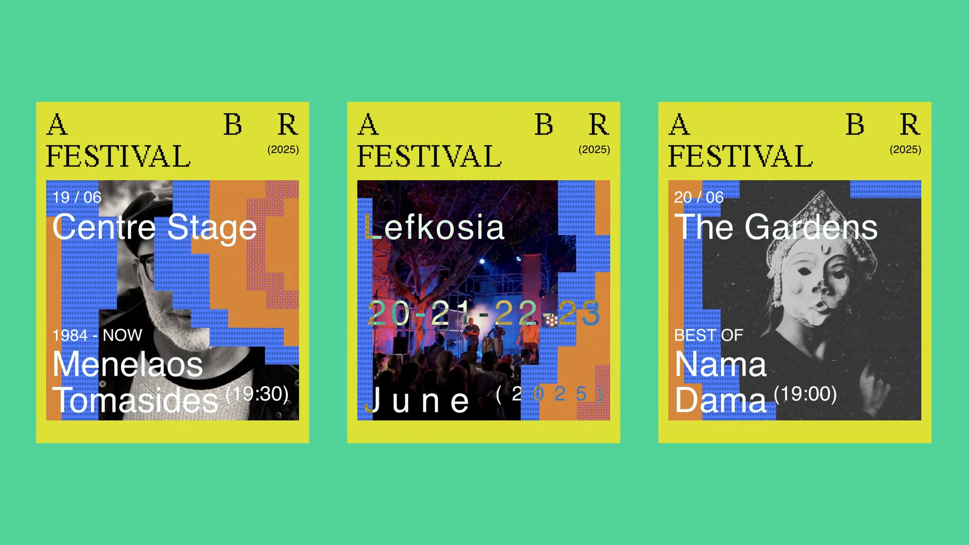 Social media posts for ABR Festival 2025