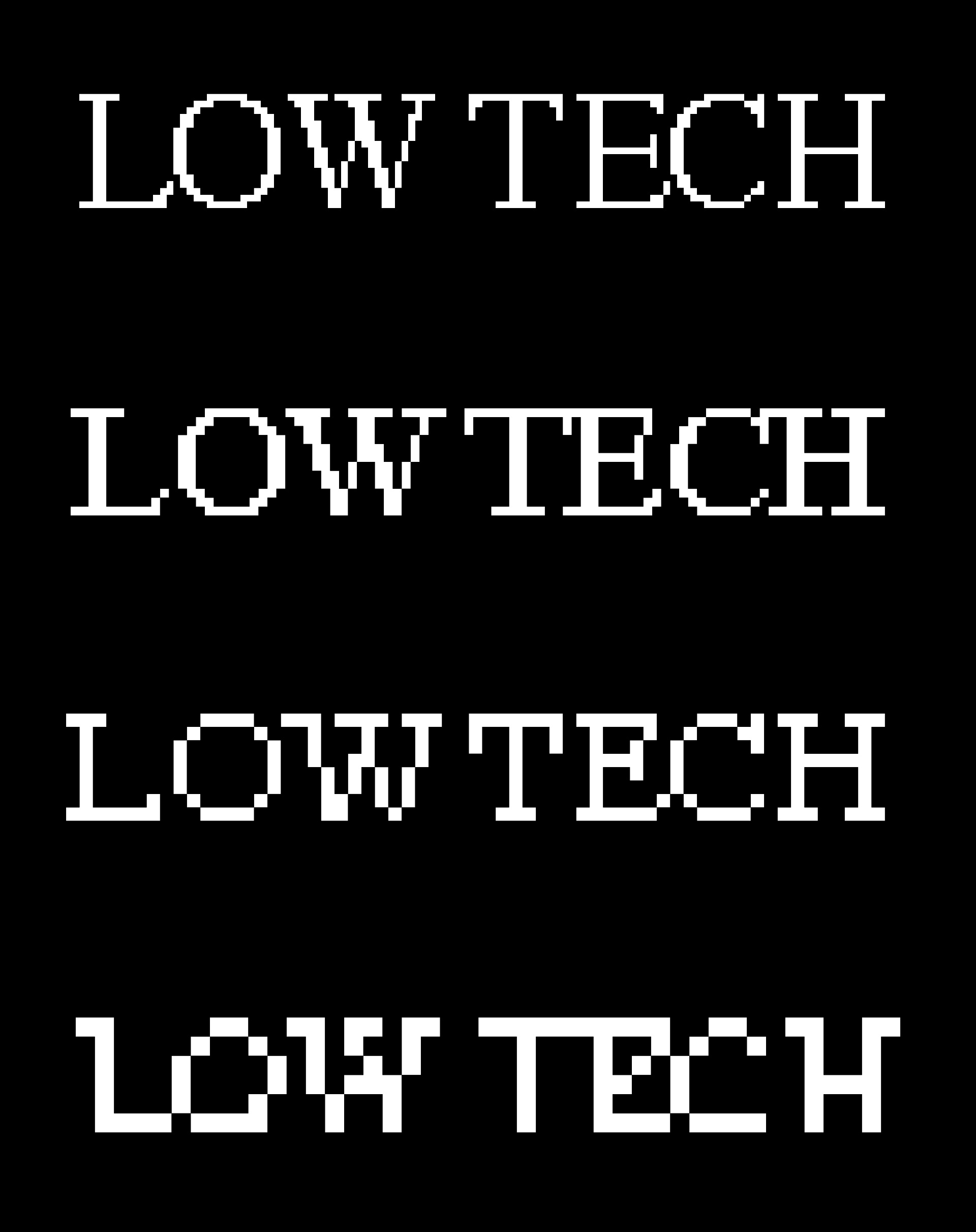 The custom pixel typeface: LOW TECH