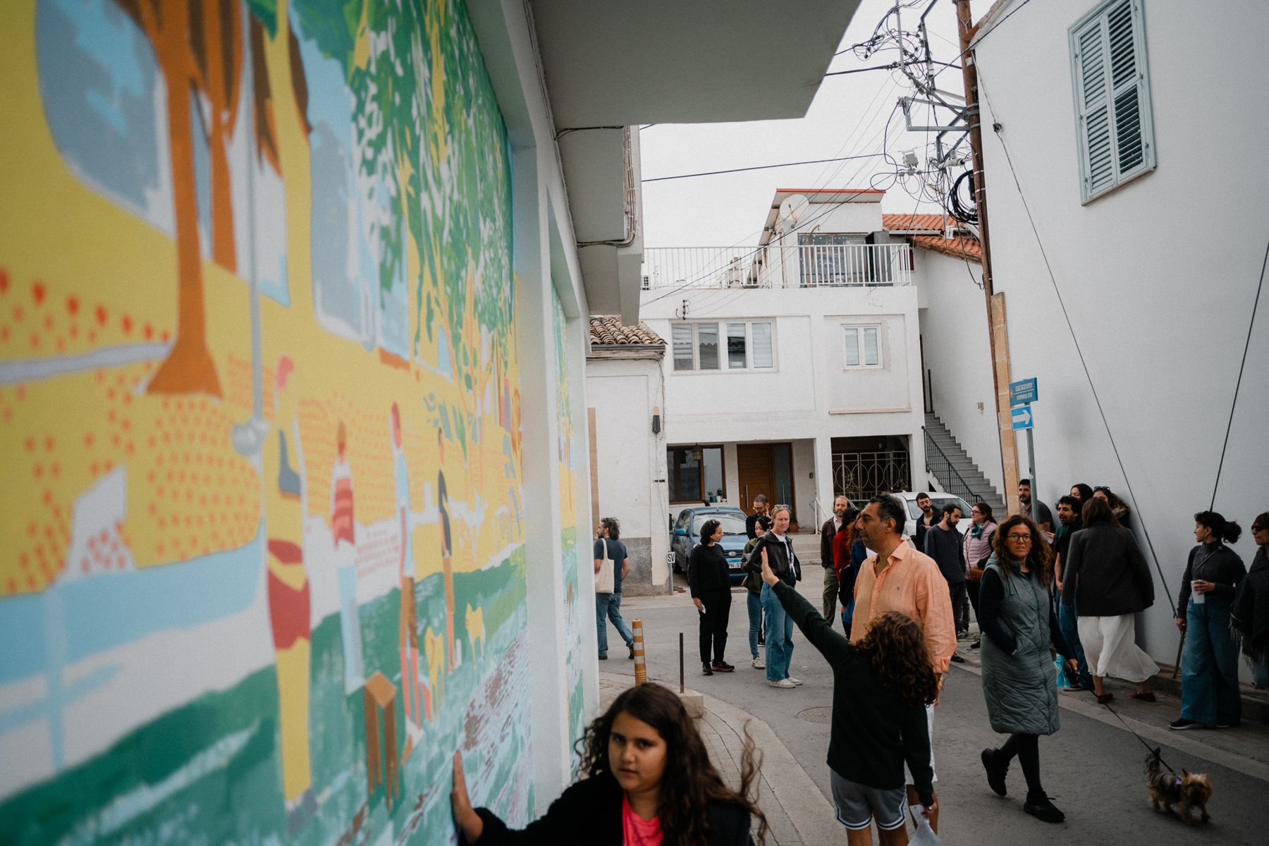 The mural on a neighbourhood street