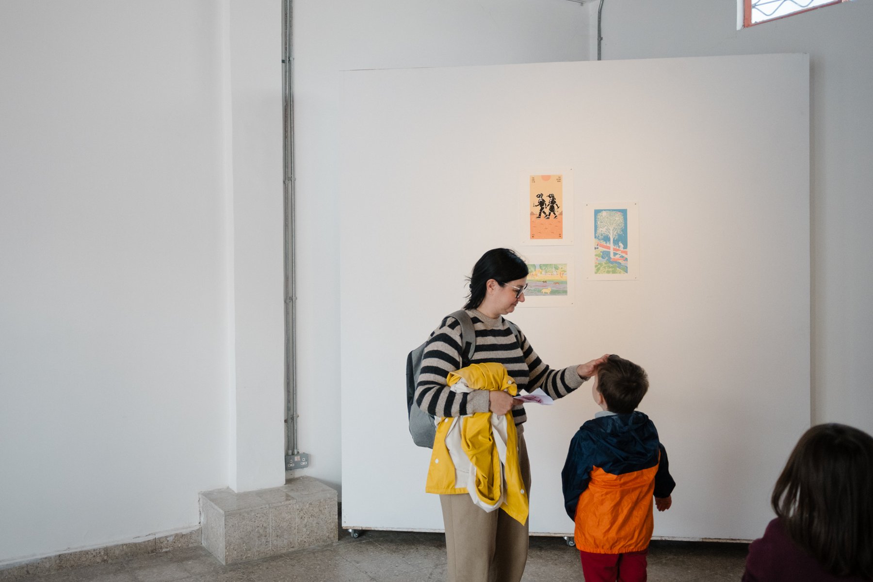 A young visitor at the exhibition