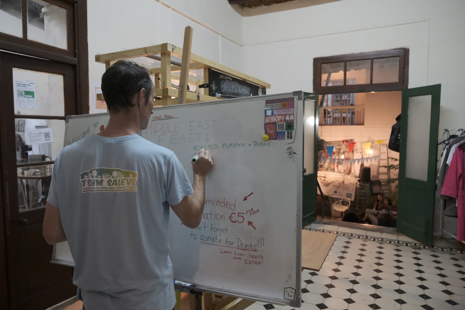 Preparing the space at OPU House