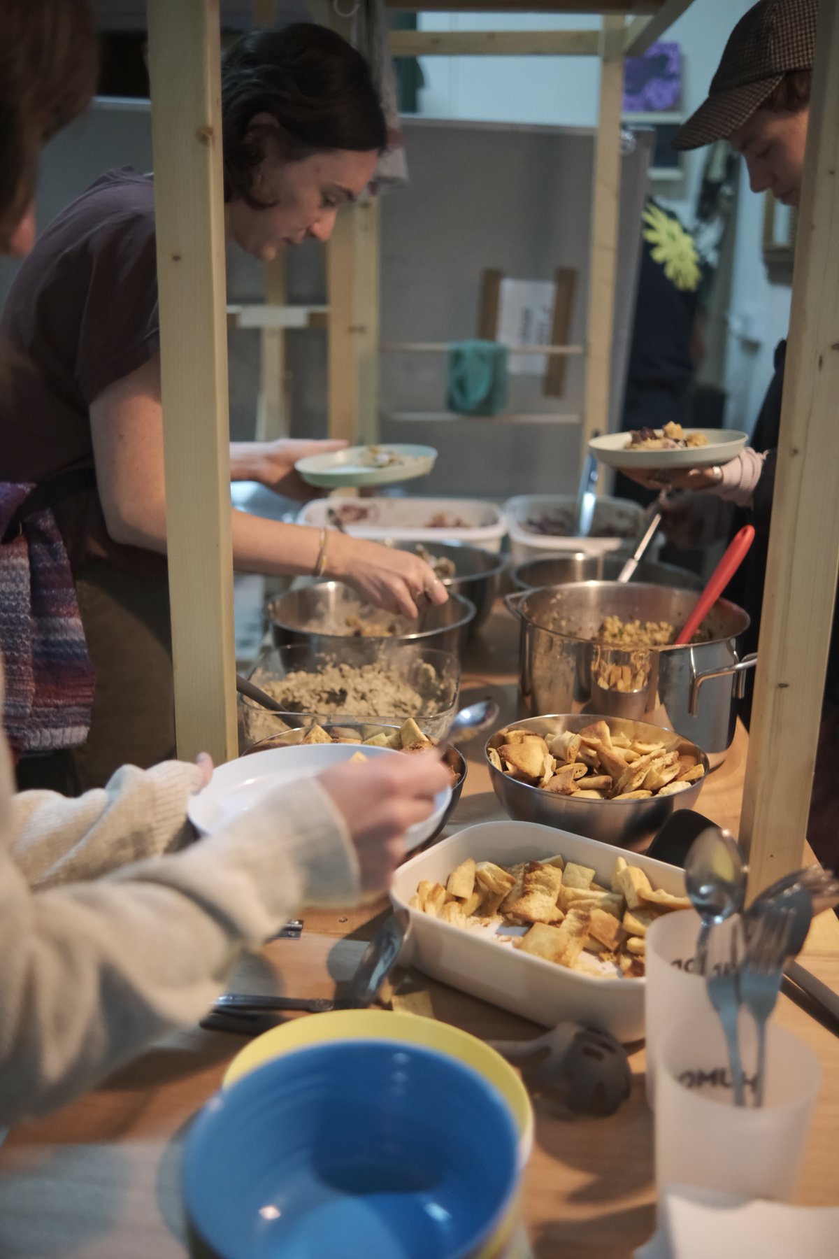 Plates being served
